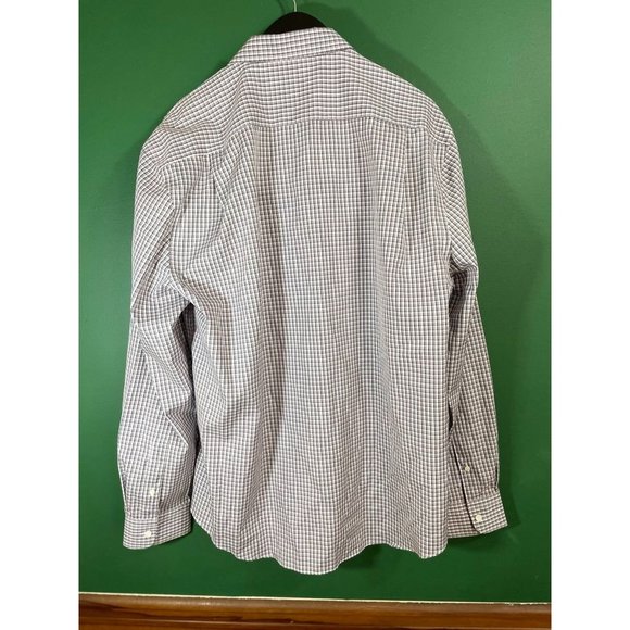 Jos. A. Bank Reserve - Men's Pink/Grey Plaid Long Sleeve Button Down Shirt - Siz - Picture 4 of 4